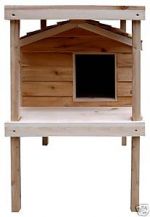 Outdoor Cat Houses Large Insulated Cedar House with Platform and Loft Free Shipping